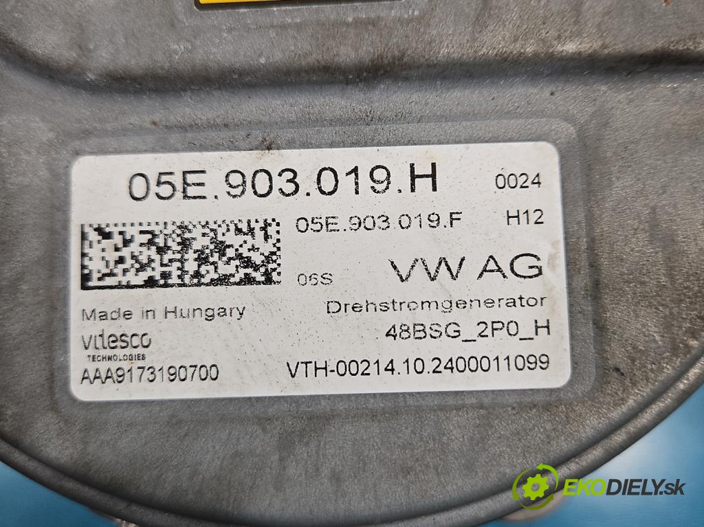 Skoda Octavia IV 2019- 1.5 TSI 150 HP automatic 110 kW 1498 cm3 5- Alternator 05E903019H (Alternátor)