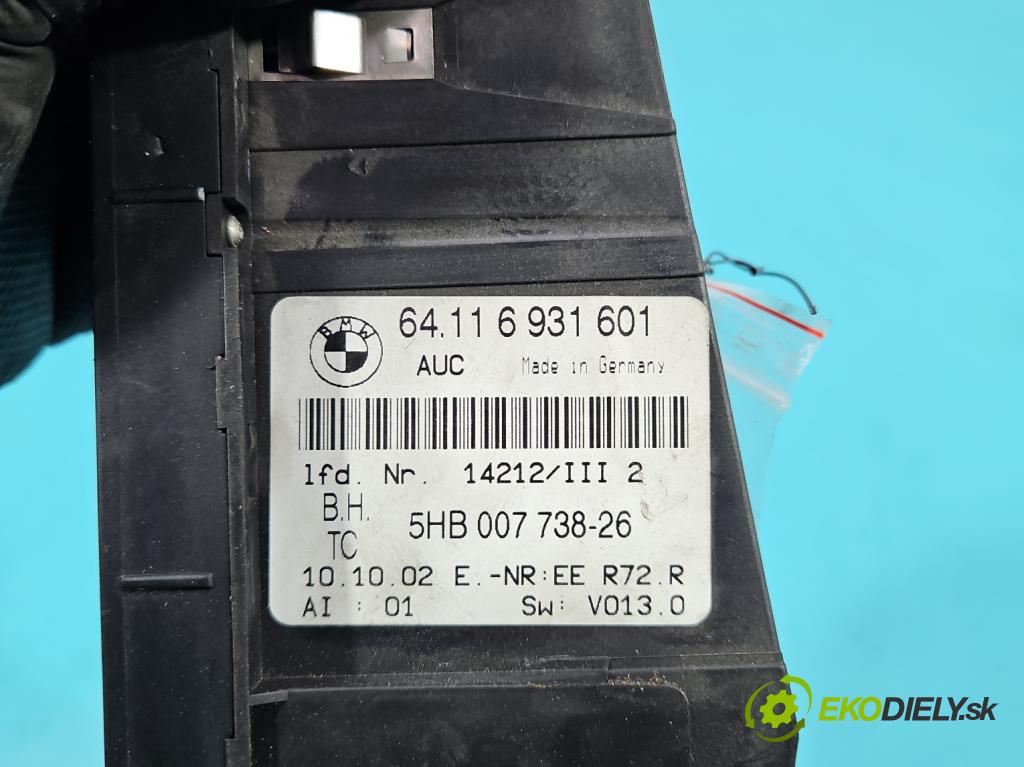 Bmw 3 E46 1998-2007 2.0d 150 HP automatic 110 kW 1995 cm3 4- panel kúrenia 6931601