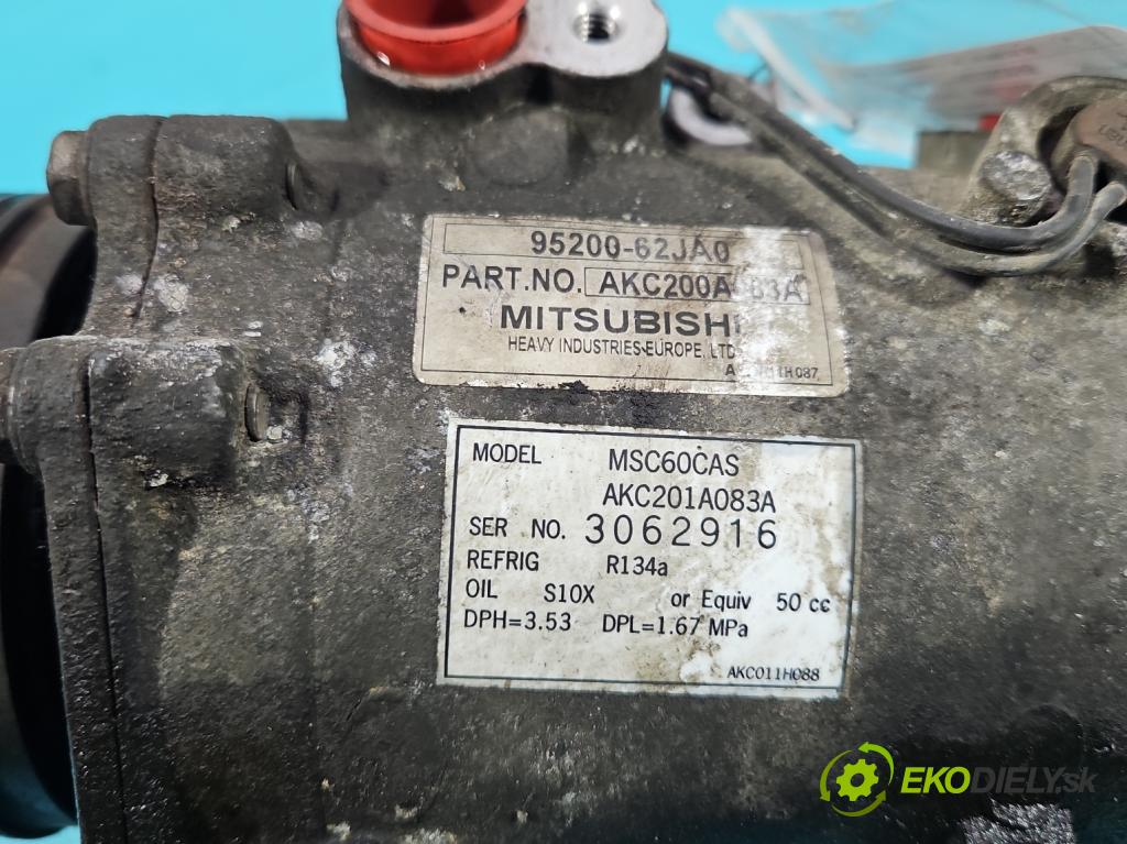Suzuki Swift Mk6 2005-2010 1.3 16V 92 HP manual 67.5 kW 1328 cm3 5- Kompresor: klimatizácie 95200-62JA0 (Kompresor klimatizácie)