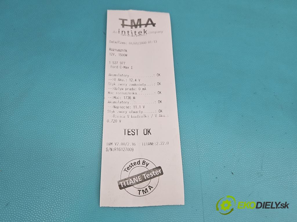 Ford C-Max I 2003-2010 2.0 tdci 136 HP manual 100 kW 1997 cm3 5- štartér  (Štartér)