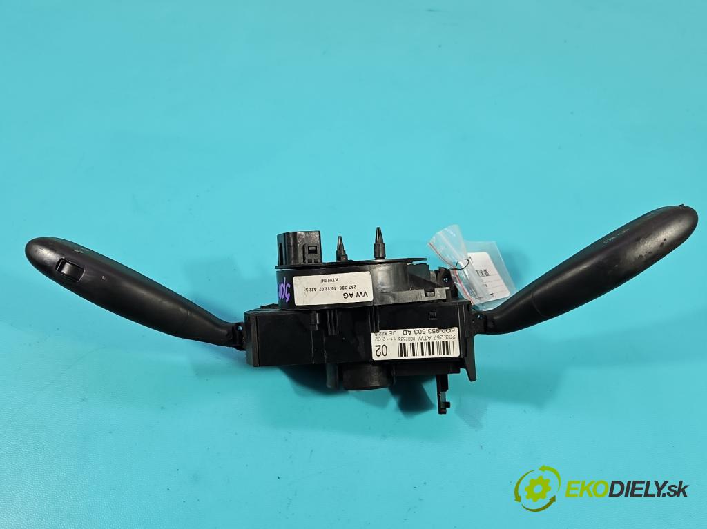 Vw Polo IV 9N 2001-2009 1.9 sdi 64 HP manual 47 kW 1896 cm3 5- prepínač komplex: 6Q0953503AD (Prepínacie páčky pod volantom)