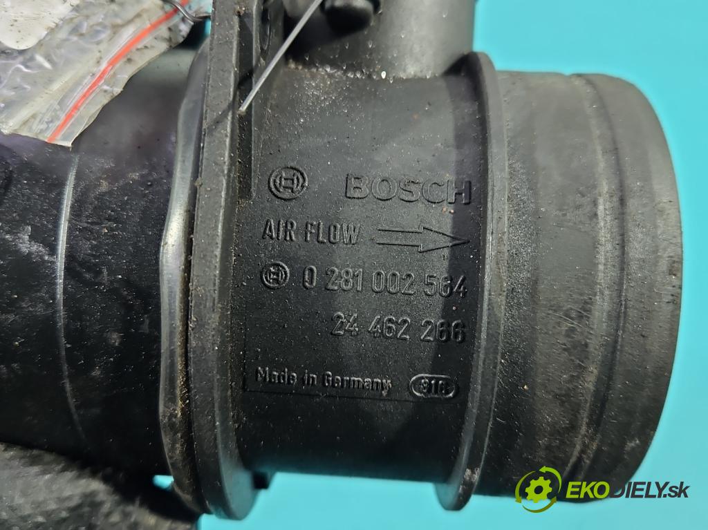 Opel Omega B 1994-2003 2.5 DTI 150 HP automatic 110 kW 2497 cm3 4- průtokoměr: 0281002564 (Váha vzduchu)