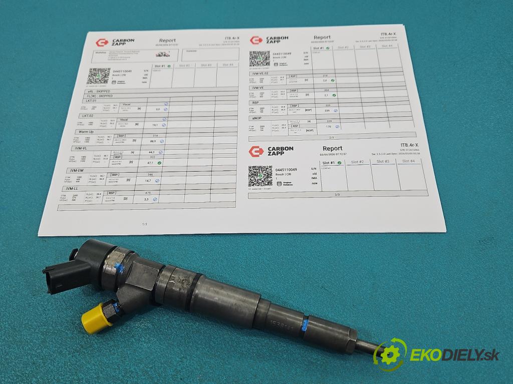 Opel Omega B 1994-2003 2.5 DTI 150 hp automatic 110 kW 2497 cm3 4- vstřikovač 0445110049 (Vstřikovač paliva)