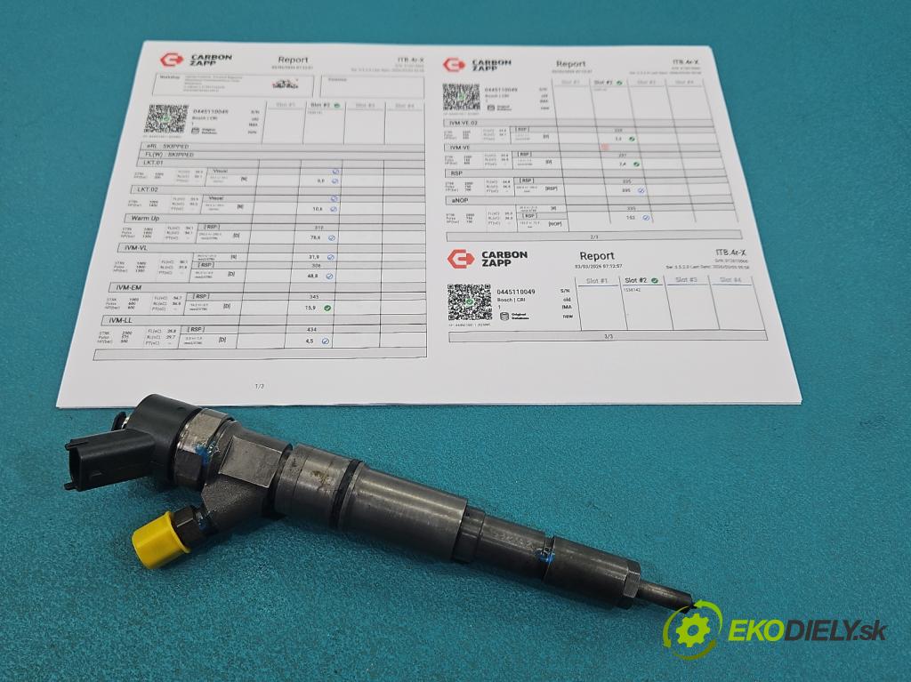 Opel Omega B 1994-2003 2.5 DTI 150 hp automatic 110 kW 2497 cm3 4- vstřikovač 0445110049 (Vstřikovač paliva)