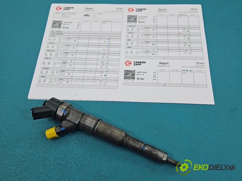 Opel Omega B 1994-2003 2.5 DTI 150 hp automatic 110 kW 2497 cm3 4- vstřikovač 0445110049 (Vstřikovač paliva)