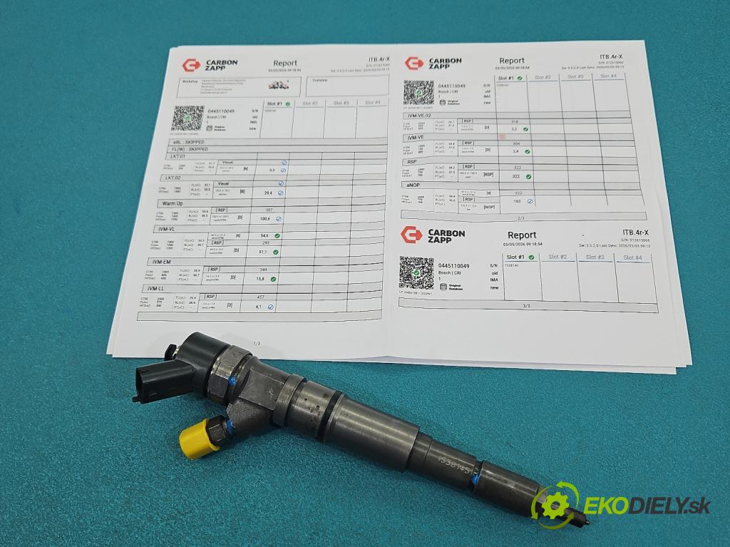 Opel Omega B 1994-2003 2.5 DTI 150 hp automatic 110 kW 2497 cm3 4- vstřikovač 0445110049 (Vstřikovač paliva)