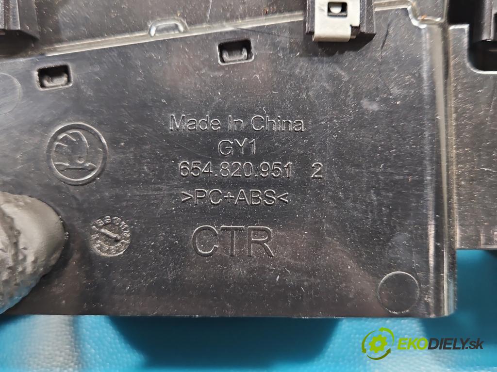 Skoda Scala 2019- 1.0 tsi 114 HP manual 84 kW 999 cm3 5- Mřížka: kúrenia stredová 654820951 (Mriežka kúrenia (fukár))