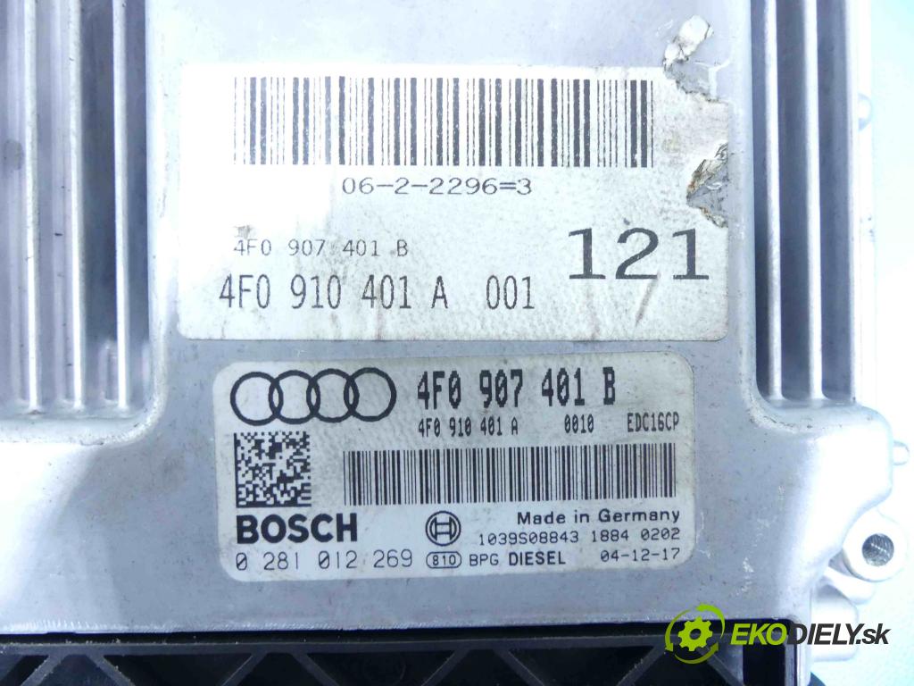 Audi A6 C6 2004-2011 3.0 tdi 224hp automatic 165 kW 2967 cm3 4- riadiaca jednotka motora 4F0907401B