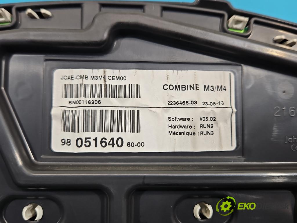 Citroen C-Elysee II 2012- 1.6 hdi 92 HP manual 68 kW 1560 cm3 4- prístrojovka/ budíky 9805164080 (Prístrojová doska)