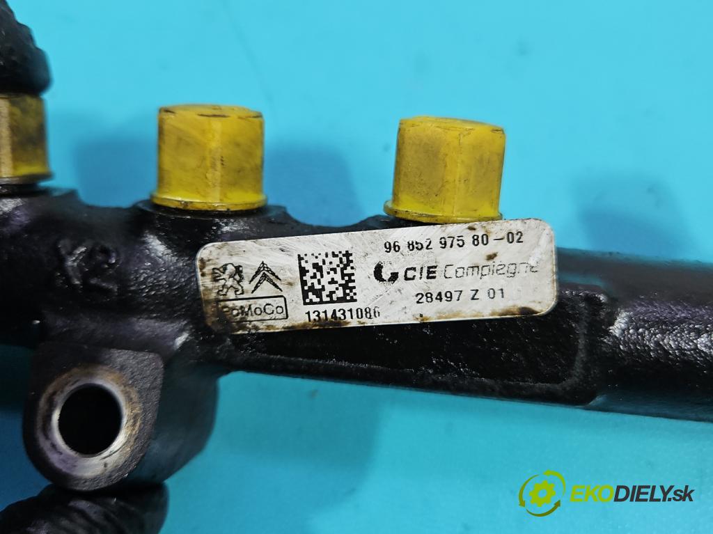 Citroen C-Elysee II 2012- 1.6 hdi 92 HP manual 68 kW 1560 cm3 4- lišta vstrekovacia 9685297580 (Vstrekovacia lišta)