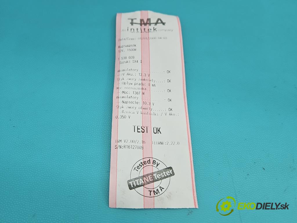 Suzuki SX4 I 2006-2014 1.9 ddis: 120 HP manual 88 kW 1910 cm3 5- štartér 0001109270 (Štartér)