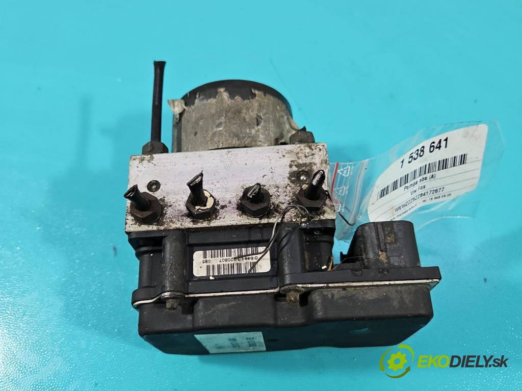 Vw Fox 1.2b 54 hp manual 40 kW 1198 cm3 3- čerpadlo abs 0265800468 (Pumpa ABS)