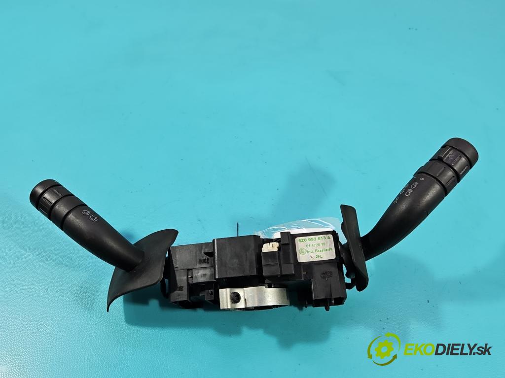 Vw Fox 1.2b 54 HP manual 40 kW 1198 cm3 3- prepínač komplex: 5Z0953513A (Prepínacie páčky pod volantom)