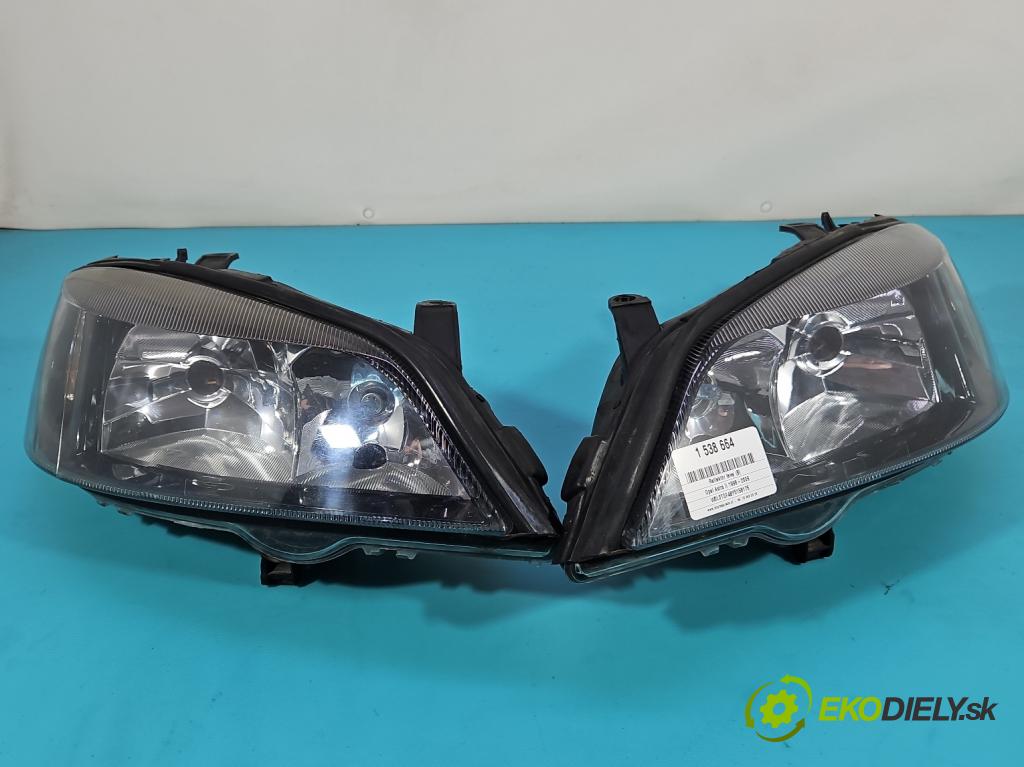 Opel Astra II 1998-2009 1.6 75 HP manual 55 kW 1598 cm3 5- Reflektor: ľavý  (Kľučka dverí ostatné)