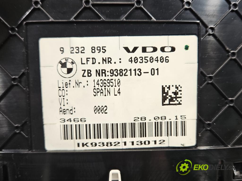 Bmw 3 F34 2013-2020 2.0d 190 HP automatic 140 kW 1999 cm3 5- prístrojovka/ budíky 9232895 (Prístrojová doska)