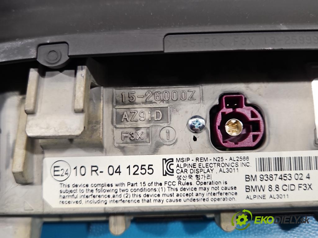 Bmw 3 F34 2013-2020 2.0d 190 HP automatic 140 kW 1999 cm3 5- Zobrazit: 9387453 (Prístrojová doska)