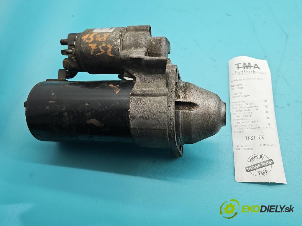 Mercedes Vaneo 1.7 cdi 91 KM manual 67 kW 1689 cm3 5- štartér 0051511601 (Štartér)