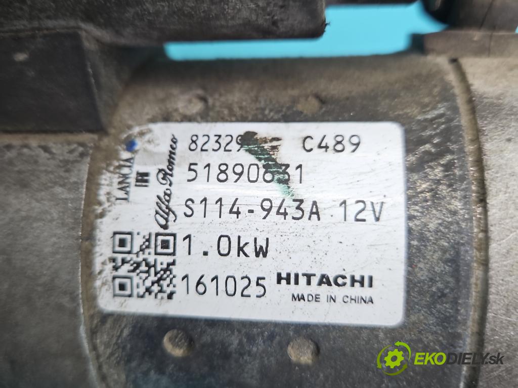 Fiat Tipo II 2015- 1.4 16v 95 HP manual 70 kW 1368 cm3 4- štartér 51890631 (Štartér)