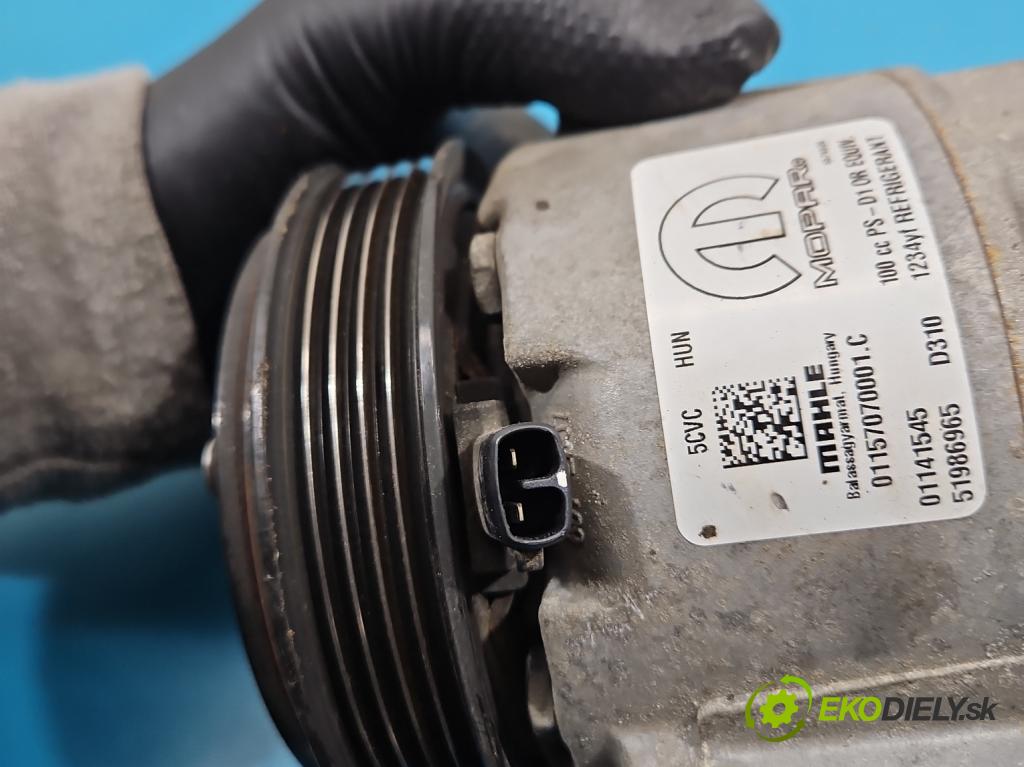 Fiat Tipo II 2015- 1.4 16v 95 hp manual 70 kW 1368 cm3 4- Kompresor: klíma 51986965 (Kompresor klimatizace)