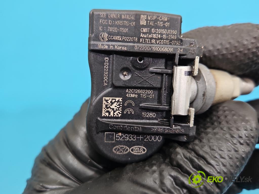 Hyundai Elantra VI 2015-2020 1.6 16V 128 HP automatic 94 kW 1591 cm3 4- snímač tlak: pneumatika 52933-F2000 (Snímač tlaku v pneumatike)