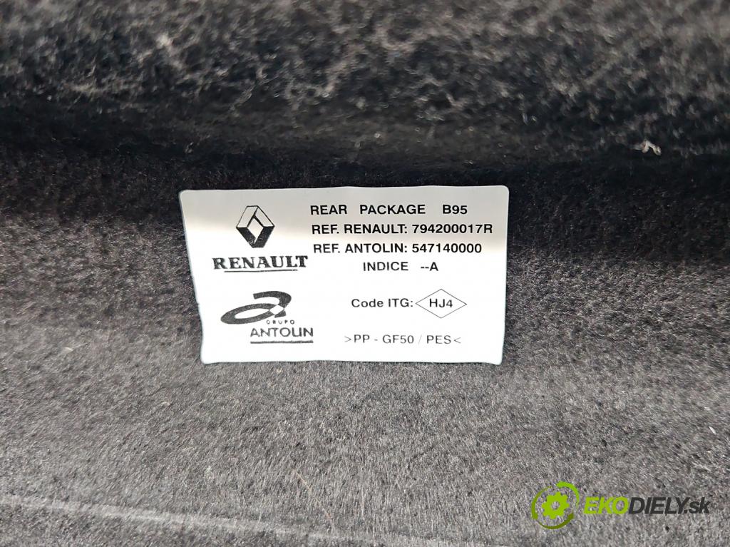 Renault Megane III 2008-2016 1.4 TCE: 131 HP manual 96 kW 1397 cm3 5- zadná 794200017R (Pláto kufra)
