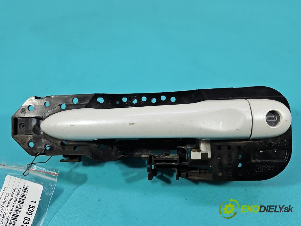 Renault Megane III 2008-2016 1.4 TCE: 131 HP manual 96 kW 1397 cm3 5- rukoväť predné ľavé mimo:  (Kľučka dverí vonkajšia predná ľavá)