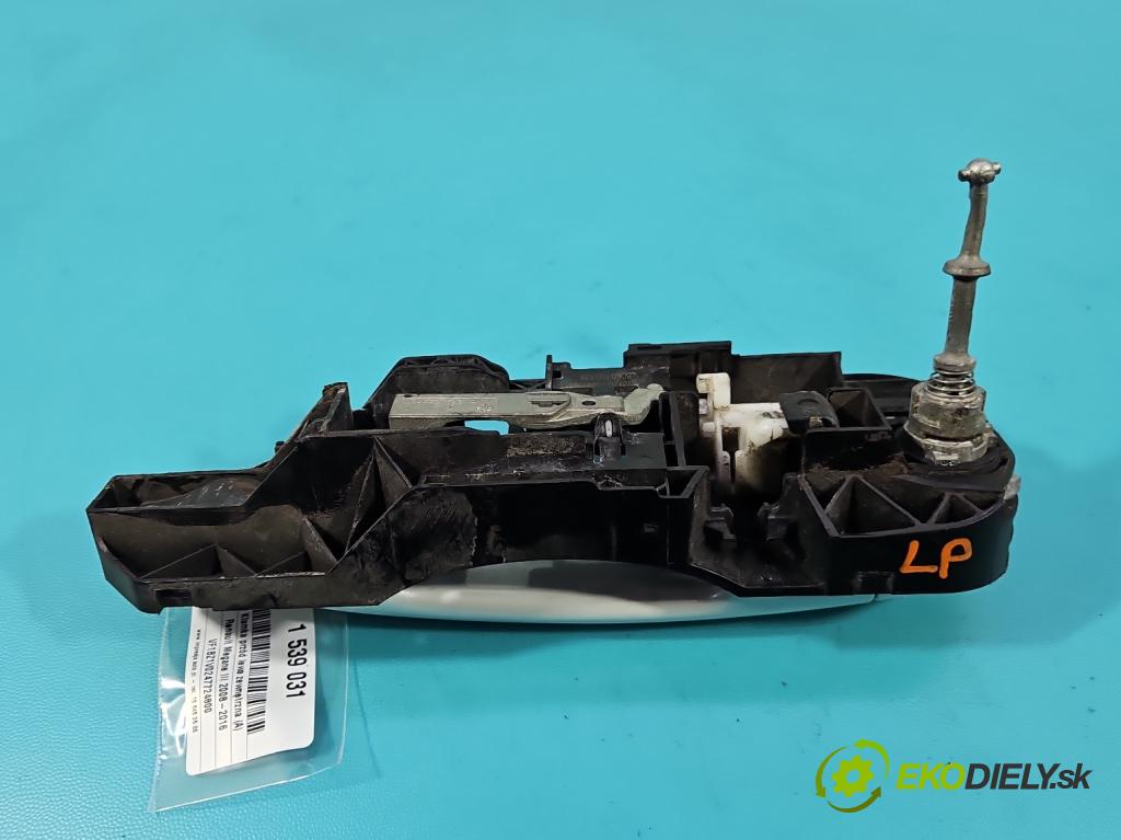 Renault Megane III 2008-2016 1.4 TCE: 131 HP manual 96 kW 1397 cm3 5- rukoväť predné ľavé mimo:  (Kľučka dverí vonkajšia predná ľavá)