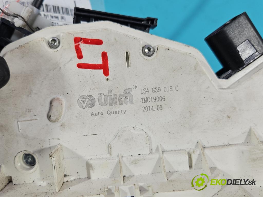 Skoda Citigo 2011-2019 1.0 MPI 60 HP manual 44 kW 999 cm3 5- zámok zadné ľavý 1S4839015C