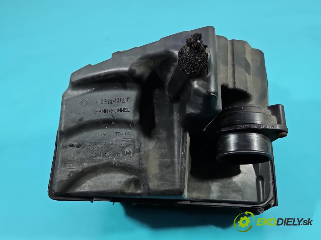 Renault Megane III 2008-2016 1.4 TCE: 131 HP manual 96 kW 1397 cm3 5- obal filtra vzduchu 8200947663E (Obal vzduchového filtra)
