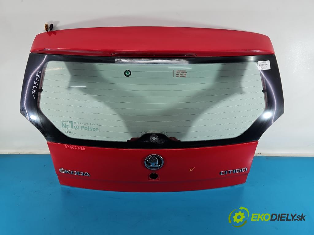 Skoda Citigo 2011-2019 1.0 MPI 60 hp manual 44 kW 999 cm3 5- zadní kufrové dveře  (Zadní kapota (kufr))