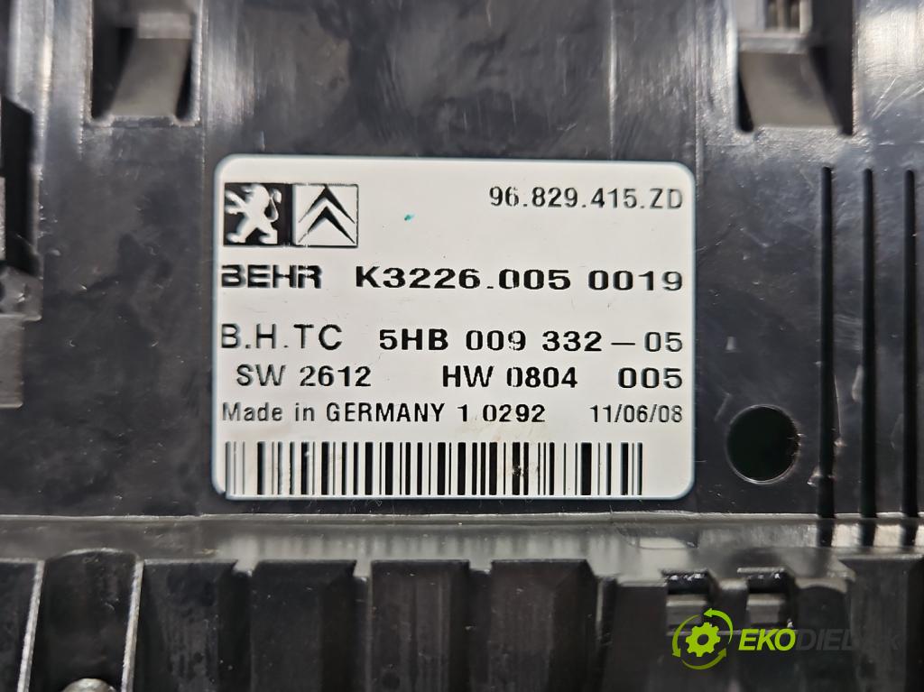 Citroen C5 II 2008-2017 2.0 hdi 136 HP automatic 100 kW 1997 cm3 4- panel kúrenia 96829415ZD