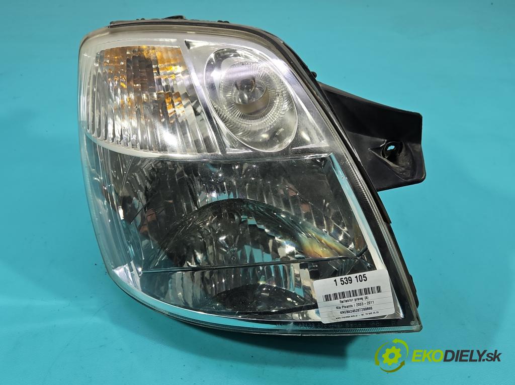 Kia Picanto I 2003-2011 1.1 crdi 75 HP manual 55 kW 1120 cm3 5- Reflektor: pravý  (Svetlo predné pravé)