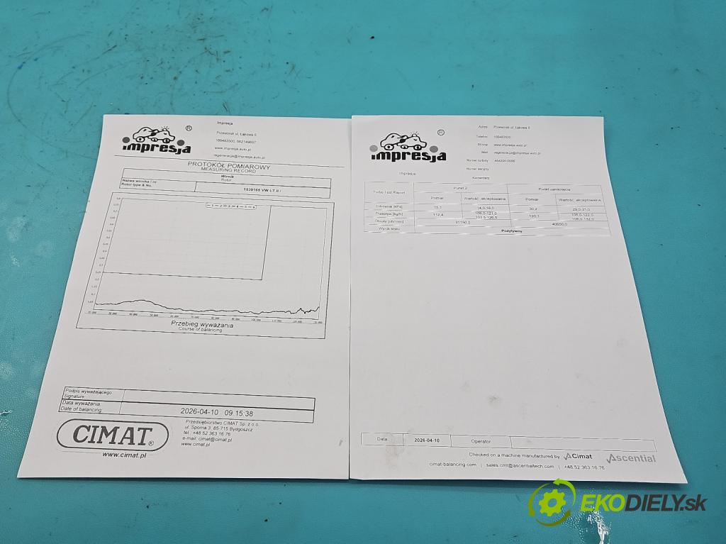 Vw LT II 1996-2006 2.5 tdi 109 HP manual 80 kW 2461 cm3 5- turbodúchadlo, turbo repasovaná 454205-6