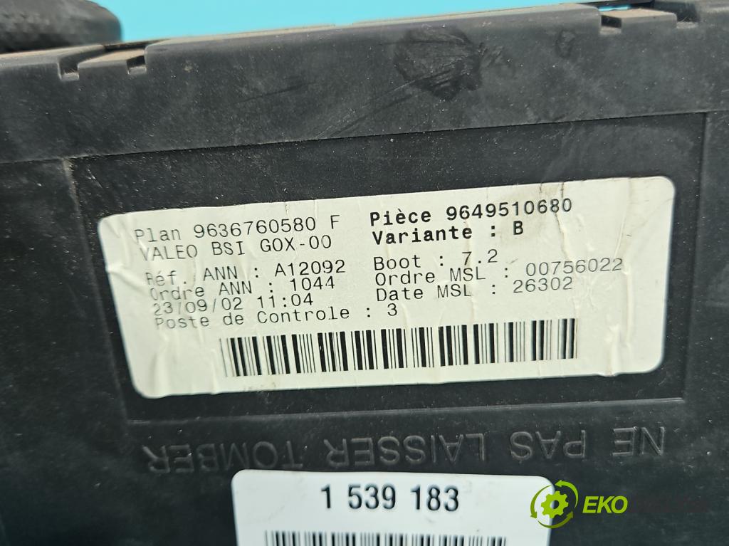 Peugeot 307 1.4 8V 75 HP manual 55 kW 1360 cm3 5- riadiaca jednotka ostatné 9636760580F