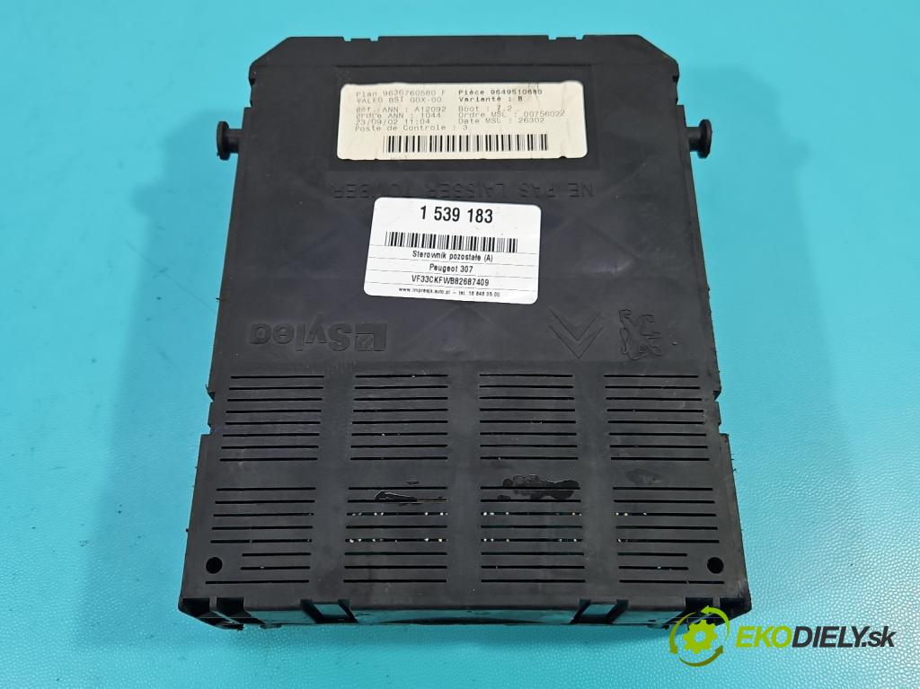 Peugeot 307 1.4 8V 75 HP manual 55 kW 1360 cm3 5- riadiaca jednotka ostatné 9636760580F