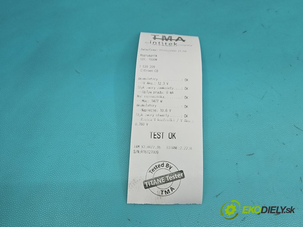 Citroen C8 2002-2014 2.0 hdi 109 HP manual 80 kW 1997 cm3 5- štartér  (Štartér)