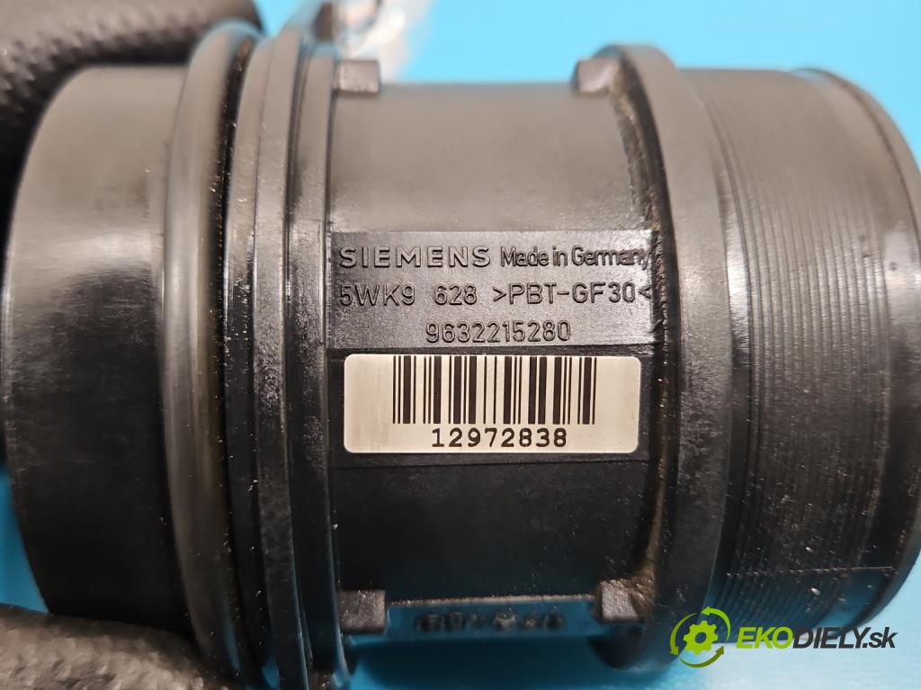 Citroen C8 2002-2014 2.0 hdi 109 HP manual 80 kW 1997 cm3 5- průtokoměr: 5WK9628 (Váha vzduchu)