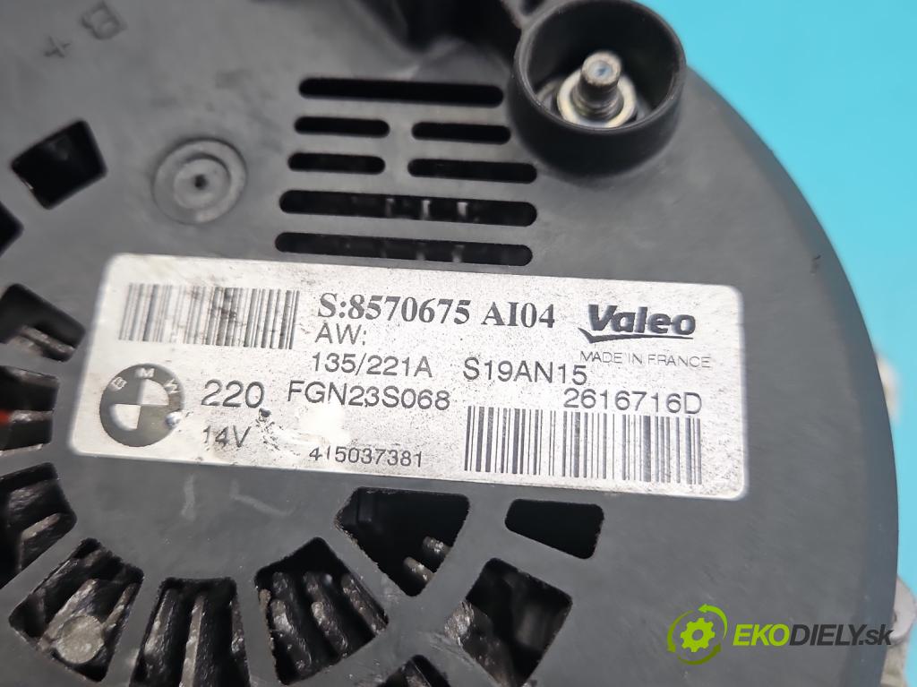 Bmw X5 F15 2013-2018 3.0d 258 HP automatic 190 kW 2993 cm3 5- Alternator 8570675 (Alternátor)