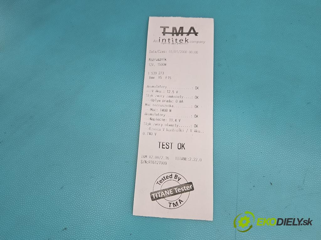 Bmw X5 F15 2013-2018 3.0d 258 HP automatic 190 kW 2993 cm3 5- štartér 0001148020 (Štartér)