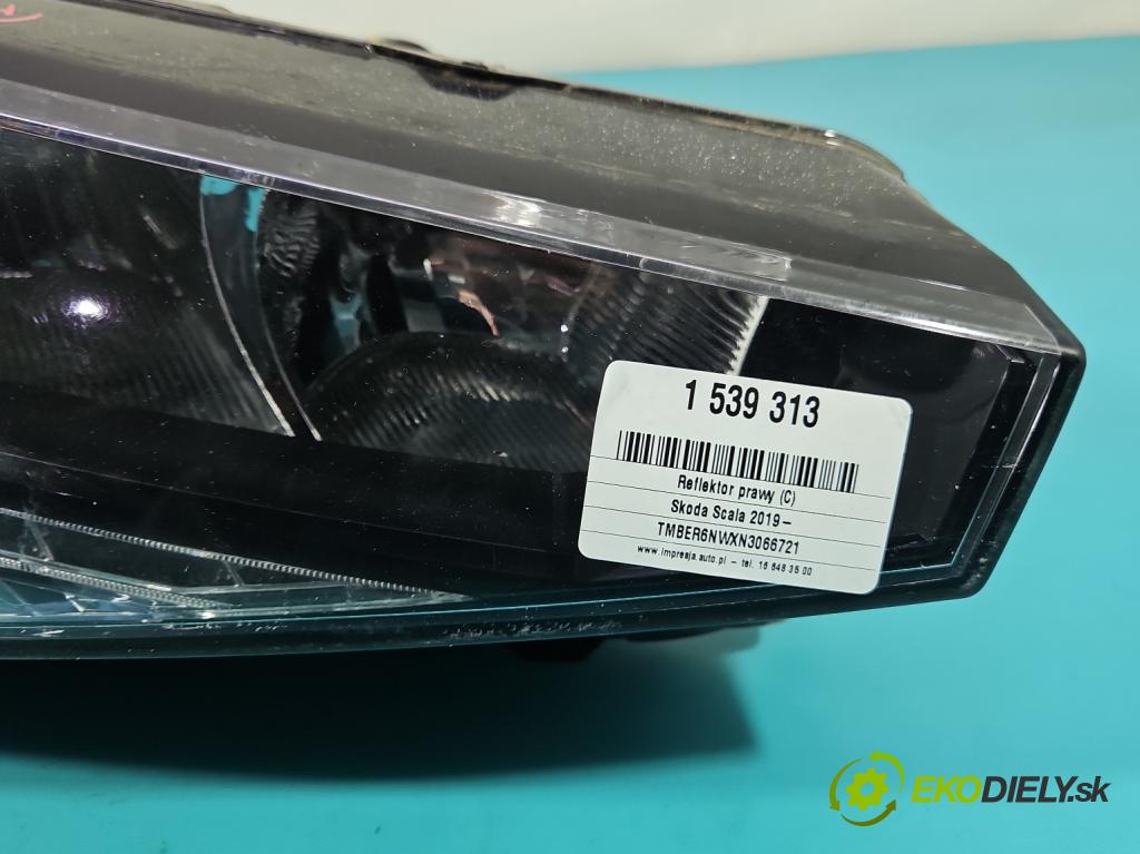 Skoda Scala 2019- 1.0 tsi 114 HP manual 84 kW 999 cm3 5- Reflektor: pravý 657941016 (Svetlo predné pravé)