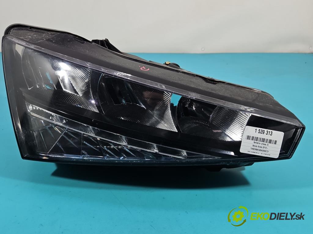 Skoda Scala 2019- 1.0 tsi 114 HP manual 84 kW 999 cm3 5- Reflektor: pravý 657941016 (Svetlo predné pravé)