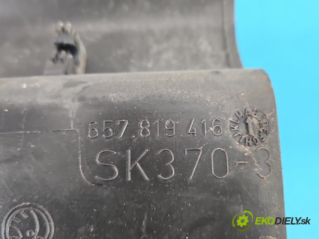 Skoda Scala 2019- 1.0 tsi 114 HP manual 84 kW 999 cm3 5- torpédo 657819416 (Torpédo (plast pod čelným sklom))