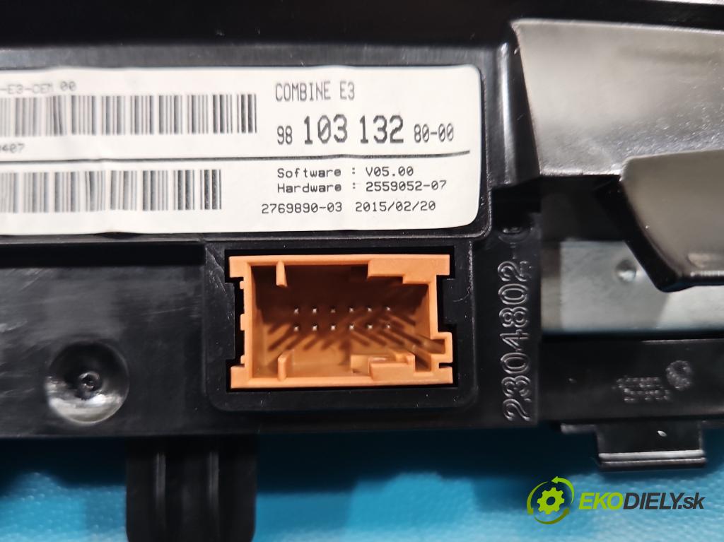 Citroen C4 Cactus 2014-2020 1.6 hdi 92 HP automatic 68 kW 1560 cm3 5- prístrojovka/ budíky 9810313280 (Prístrojová doska)