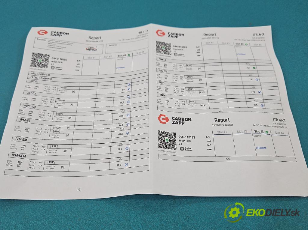 Fiat Fiorino III 2007- 1.3 jtd 75 HP manual 55 kW 1248 cm3 5- vstrek 0445110183 (Vstrekovač paliva)