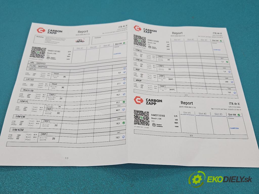 Fiat Fiorino III 2007- 1.3 jtd 75 HP manual 55 kW 1248 cm3 5- vstrek 0445110183 (Vstrekovač paliva)