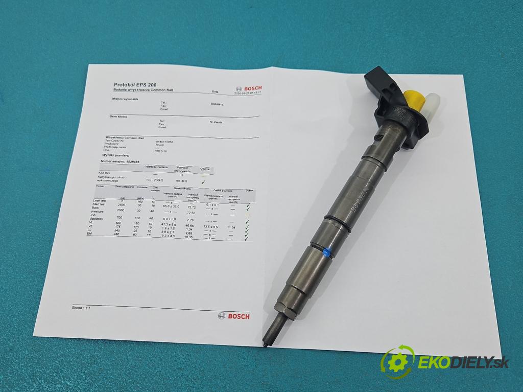 Audi A5 8T 2007-2016 3.0 tdi 239KM manual 176 kW 2967 cm3 2- vstrek 0445115058 (Vstrekovač paliva)