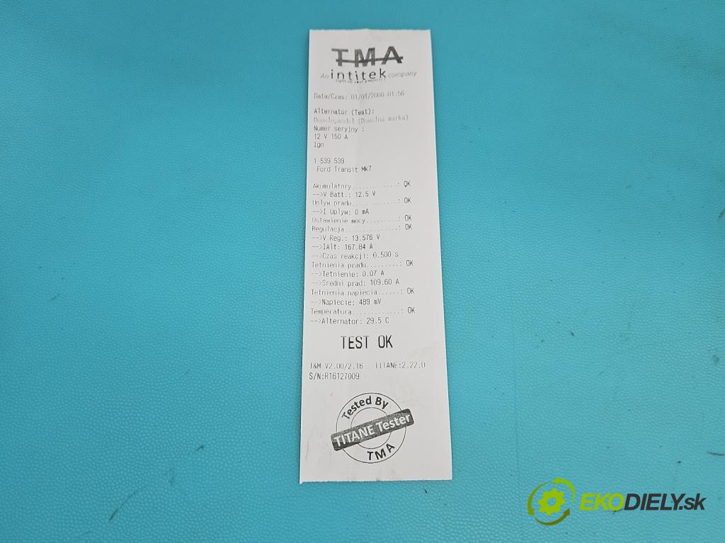 Ford Transit Mk7 2006-2013 2.2 tdci 116 HP manual 85 kW 2198 cm3 5- Alternator  (Alternátor)