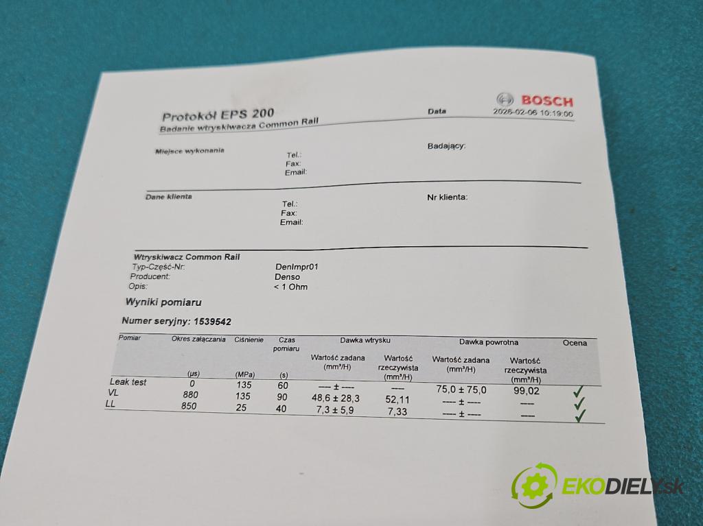 Ford Transit Mk7 2006-2013 2.2 tdci 116 HP manual 85 kW 2198 cm3 5- vstrek 6C1Q-9K546-BC (Vstrekovač paliva)