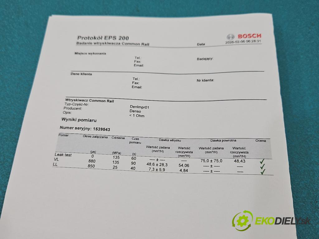 Ford Transit Mk7 2006-2013 2.2 tdci 116 HP manual 85 kW 2198 cm3 5- vstrek 6C1Q-9K546-BC (Vstrekovač paliva)