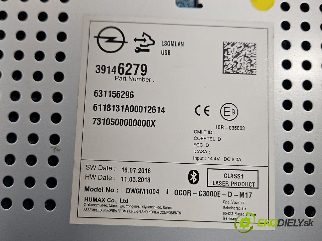 Opel Corsa E 2014-2019 1.4 16V 75 HP manual 55 kW 1398 cm3 5- Radio originál 39146279